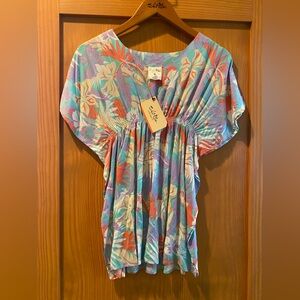 Salt Life Girl’s Tropical V Neck Sleeve Dress/Coverup NWT Size M